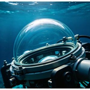 ROV Optical Dome | Deep Sea Pressure Resistant Glass Dome