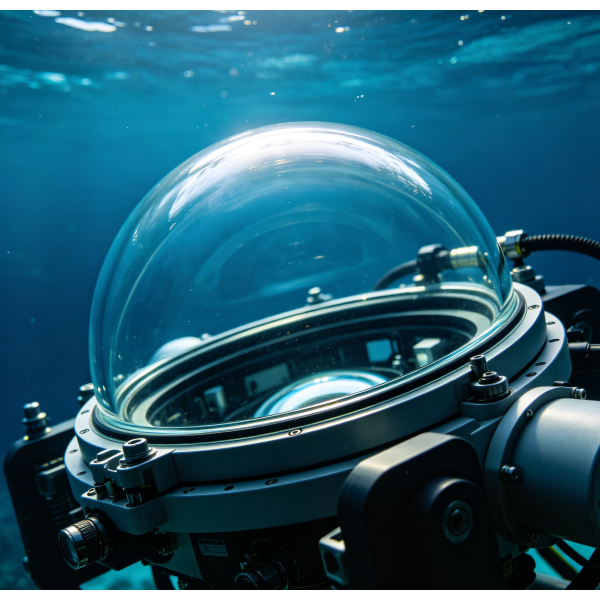 ROV Optical Dome | Deep Sea Pressure Resistant Glass Dome