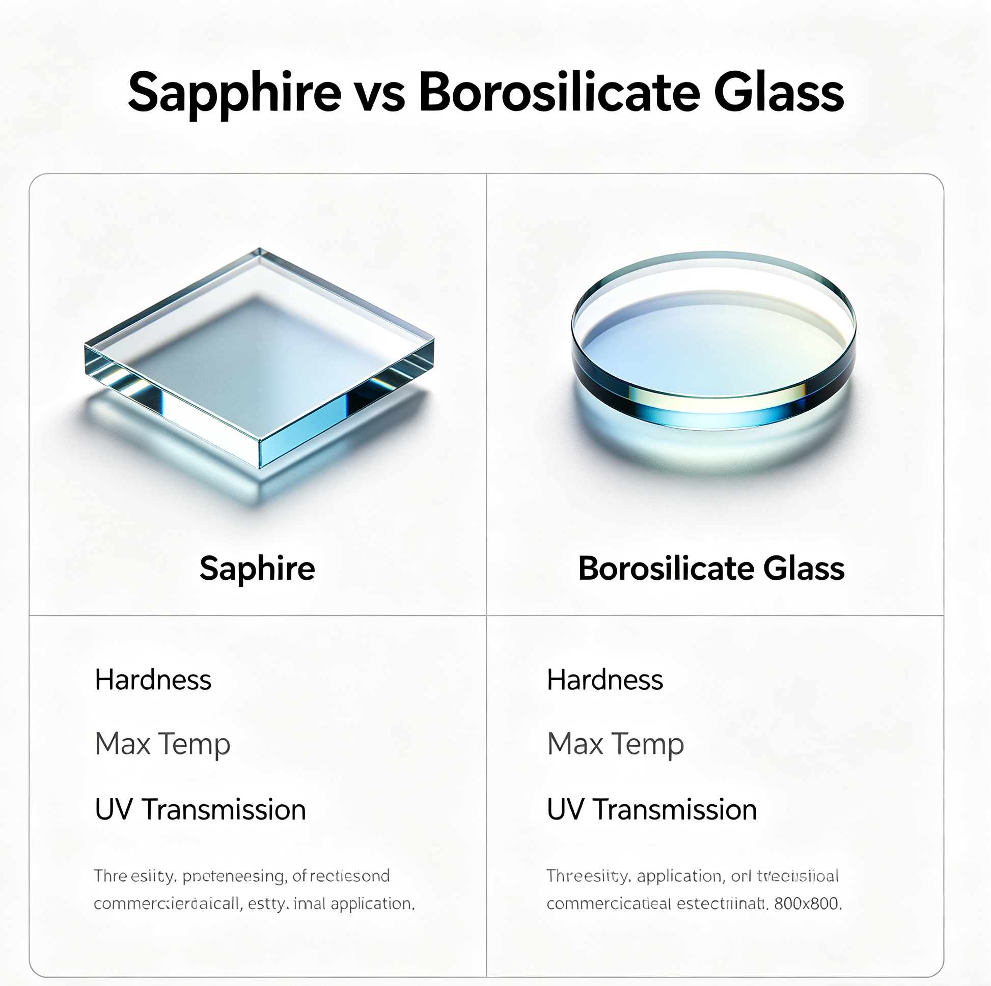 Hardness, temperature and chemical resistance comparison&nbsp;