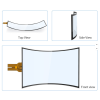 Custom R1500 R2000 Curved Cover Glass | C/J Edge Tempered Touch Glass