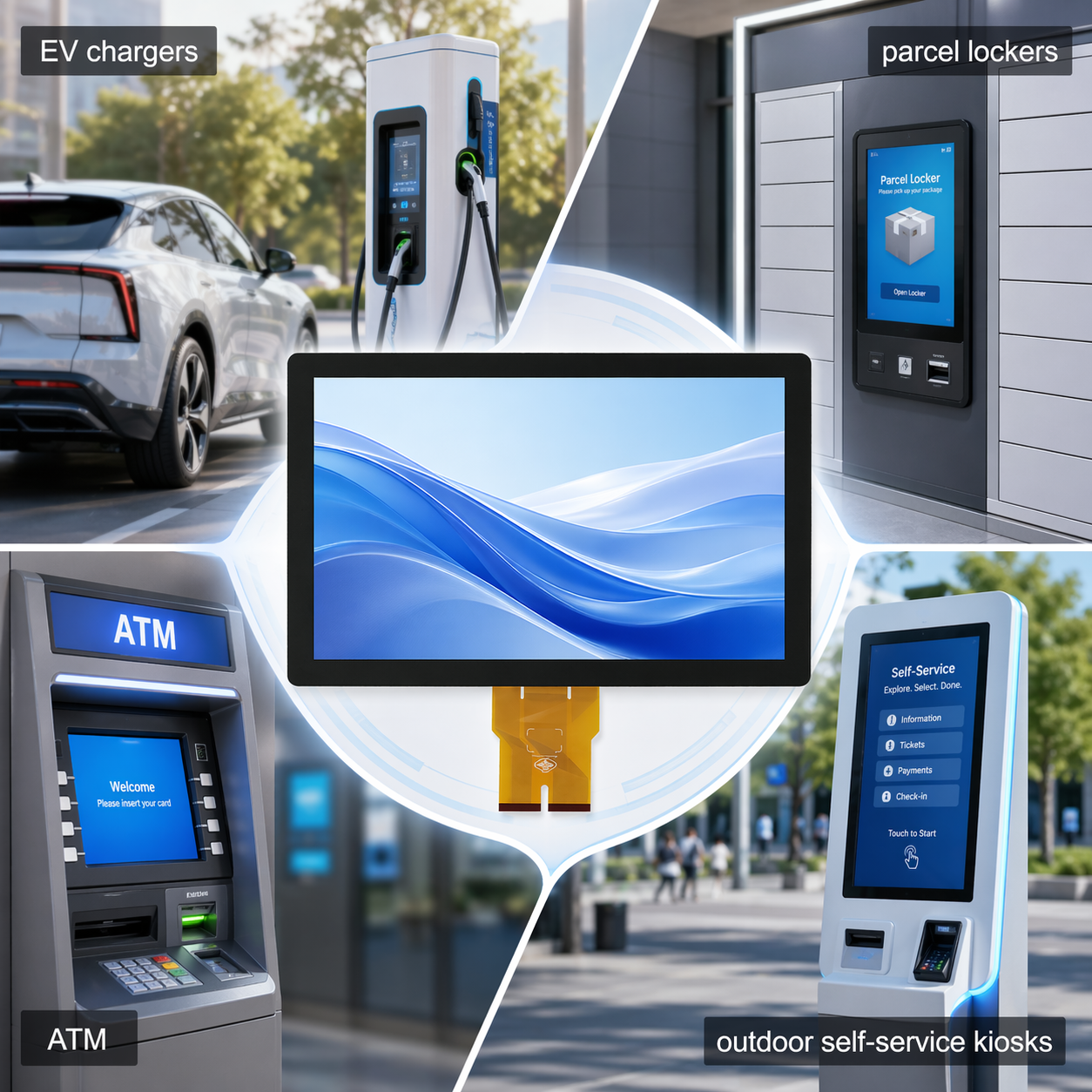 Industrial HMI display cover glass solution
