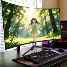 Custom Curved Tempered Cover Glass for Ultrawide Gaming Monitors | AG AR AF Coated Display Protective Panel