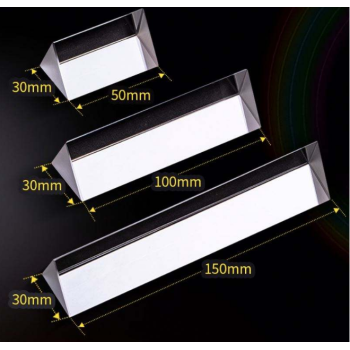 Custom N-BK7 Triangular Dispersive Prism 30mm Cross Section Light Spectrum Teaching Optical Prism