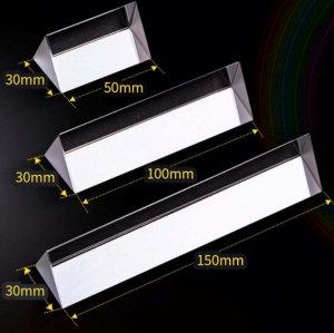 Custom N-BK7 Triangular Dispersive Prism 30mm Cross Section Light Spectrum Teaching Optical Prism