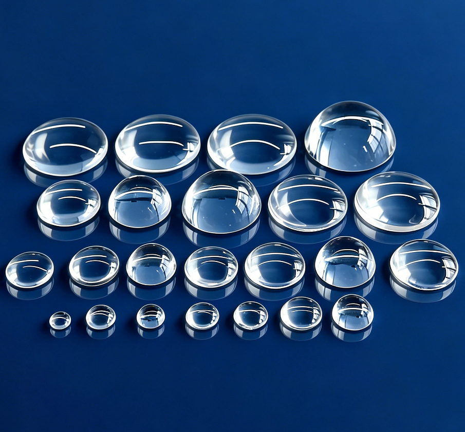 Sapphire half ball lens dimensional view