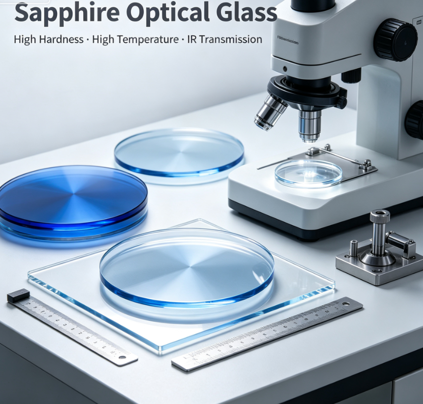 Single-crystal sapphire optical substrate, Mohs 9 hardness, transmission 0.17 μm–5.5 μm, high temperature resistant for industrial & aerospace optical windows