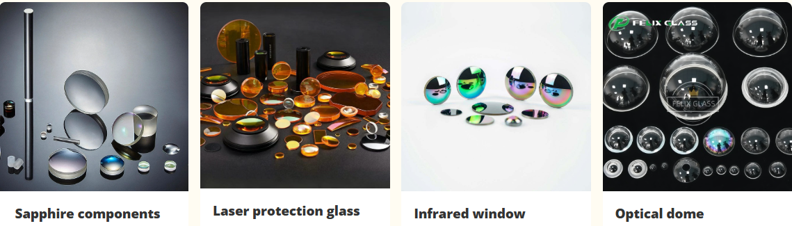 Felix Glass high purity UV grade fused silica optical glass blanks, substrates and test windows for university spectrum analysis and optical calibration equipment