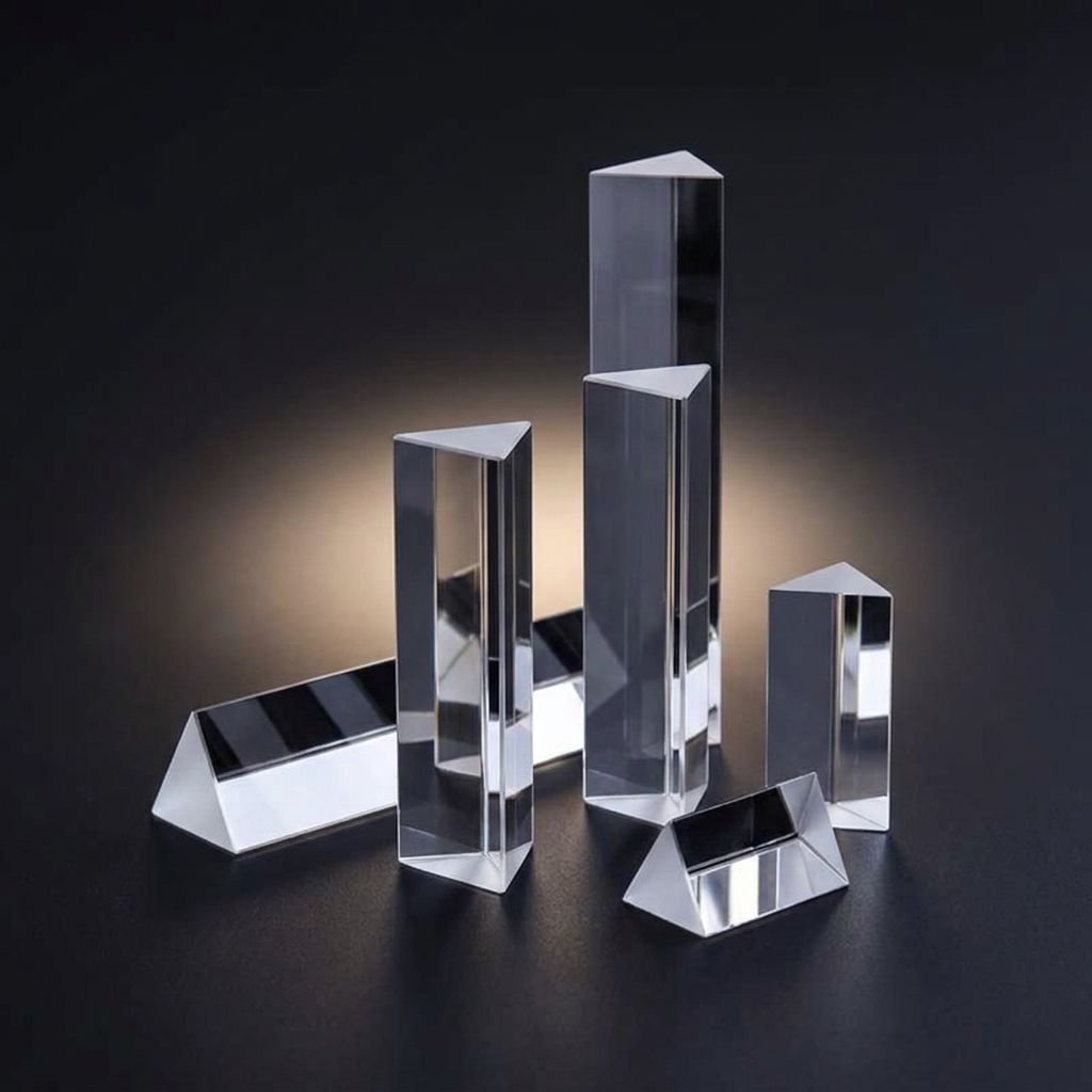 Uncoated and AR anti-reflection coated N-BK7 triangular dispersive prism options