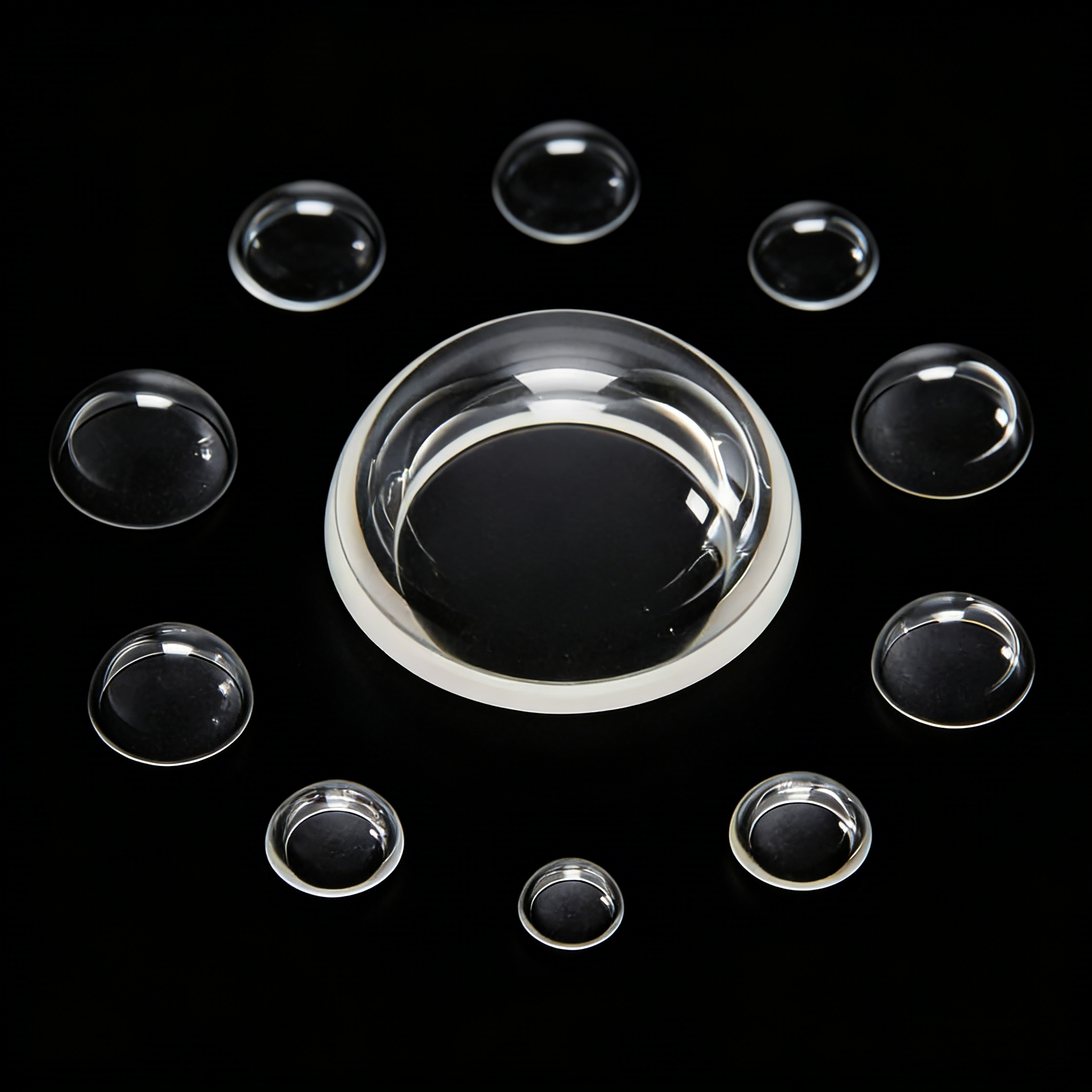 Hyper hemispherical sapphire panoramic optical dome array for wide FOV monitoring