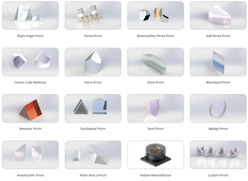 Custom Precision BK7 / K9 Optical Prisms | Right Angle, Penta, Dove Prism Custom Manufacturing