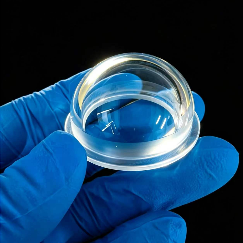 Felix Glass flanged sapphire dome, custom optical dome for camera housing and sensor protection