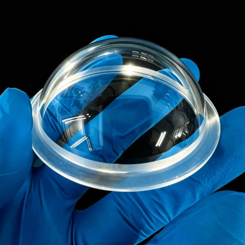 Custom JGS2 fused silica quartz domes. UV optimized transmission for sensor & aerospace.
