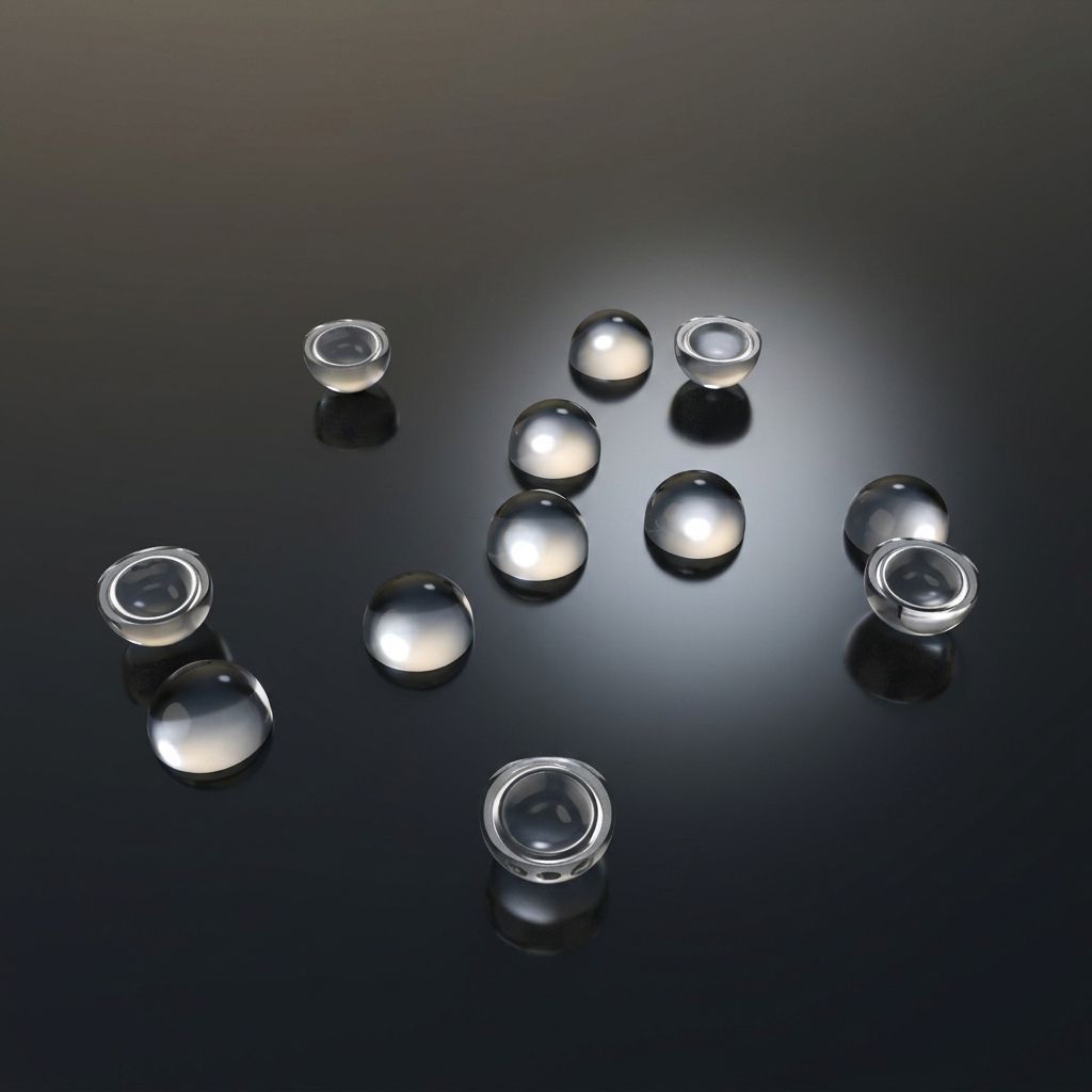 Custom BK7 fused silica sapphire optical ball lens and half‑ball lens for fiber coupling LiDAR