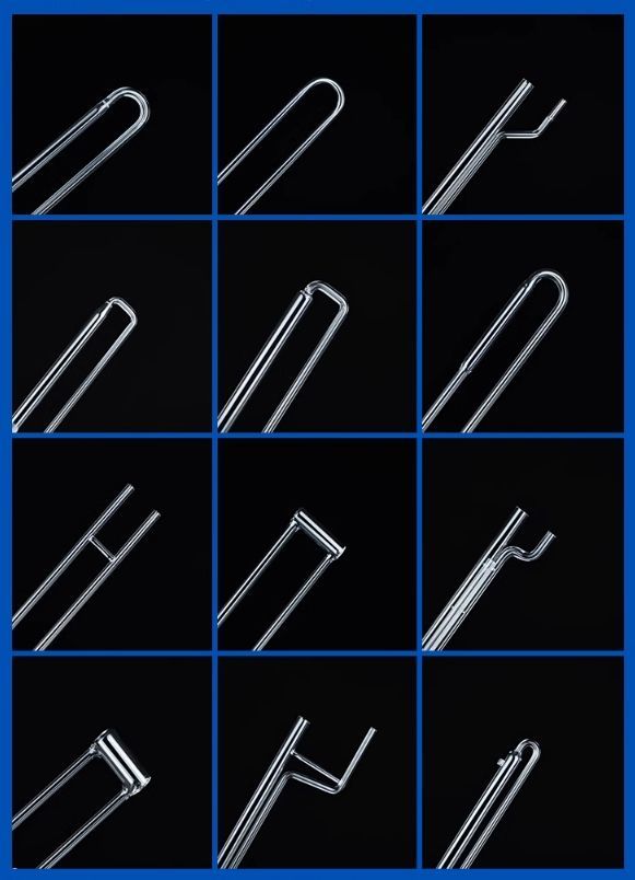 Tapered necking fused silica quartz glass tube