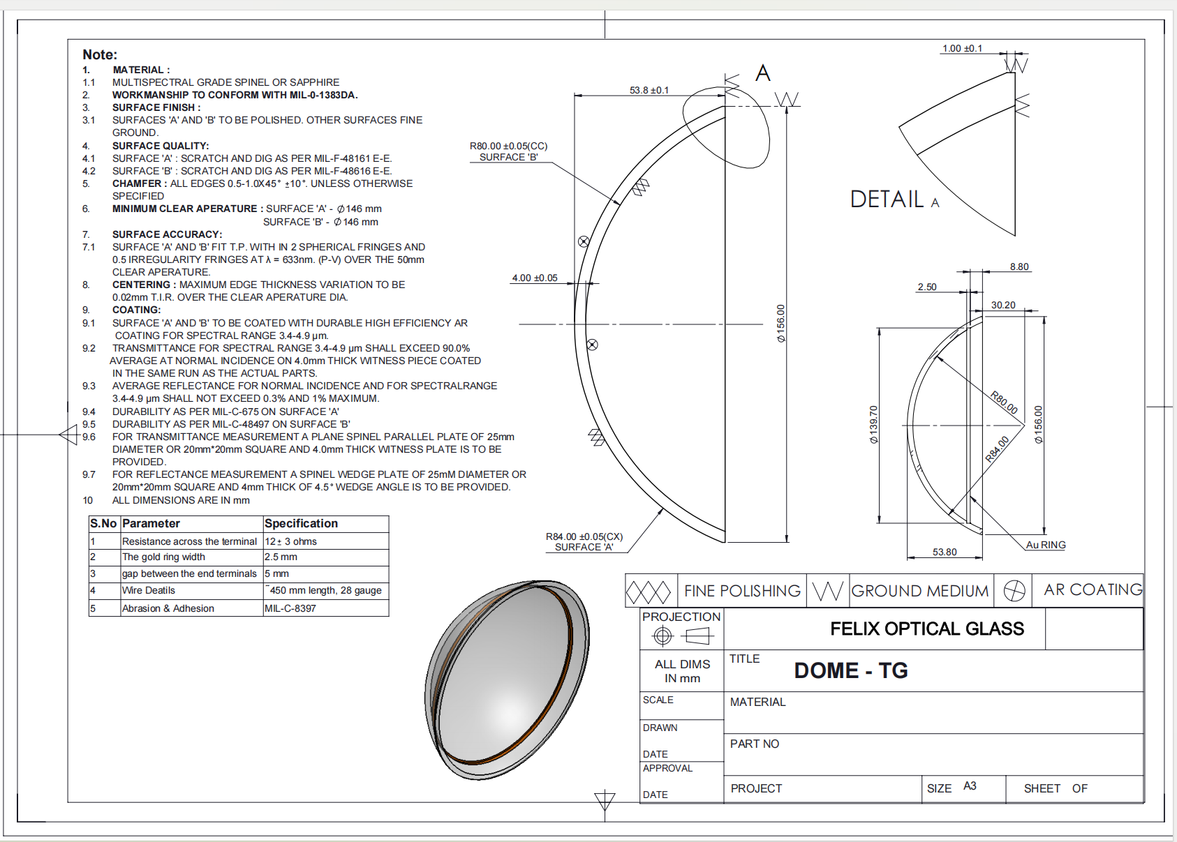 Engineering team reviews customer drawing for custom sapphire optics quotation Felix Glass
