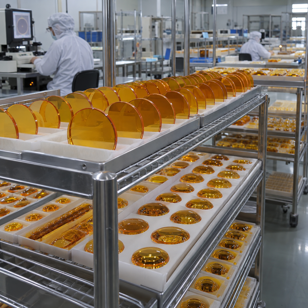 CVD ZnSe optical material prepared for custom infrared lens manufacturing