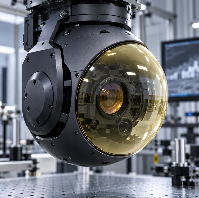 UAV infrared surveillance ZnS dome