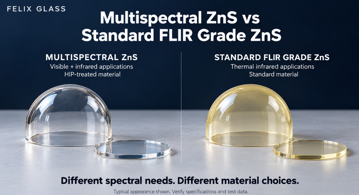 Multispectral ZnS vs Standard FLIR Grade ZnS