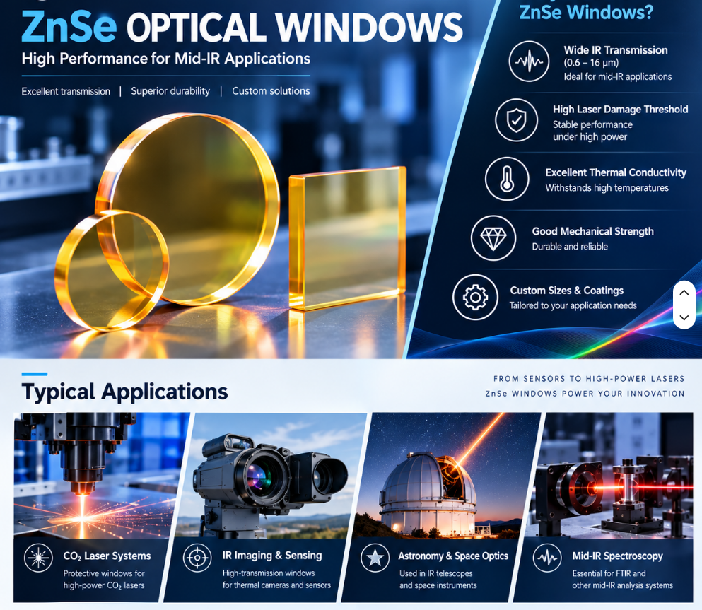 ZnSe Optical Glass | CVD Zinc Selenide IR Optical Substrate - Felix Glass