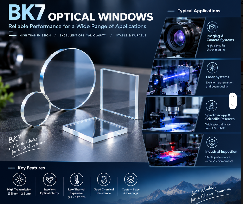 BK7 Optical Glass | N-BK7 Crown Optical Substrate - Felix Glass