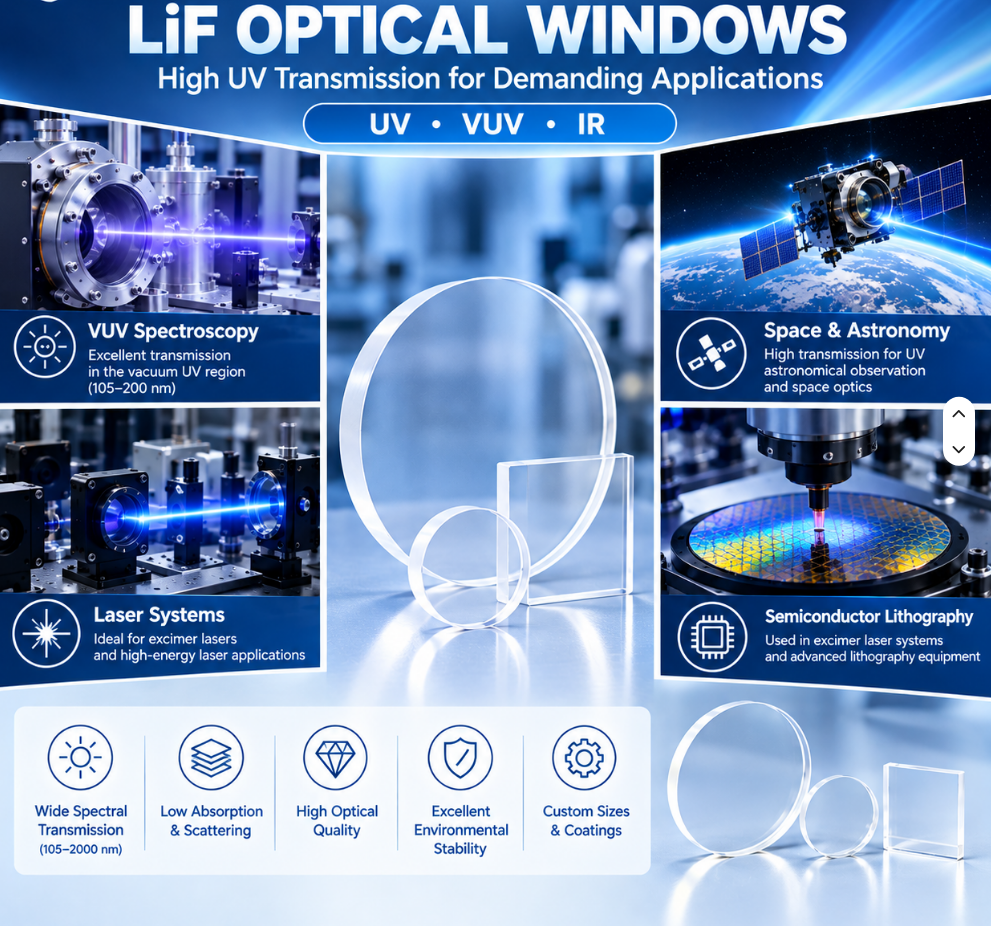 LiF Optical Window Felix Glass