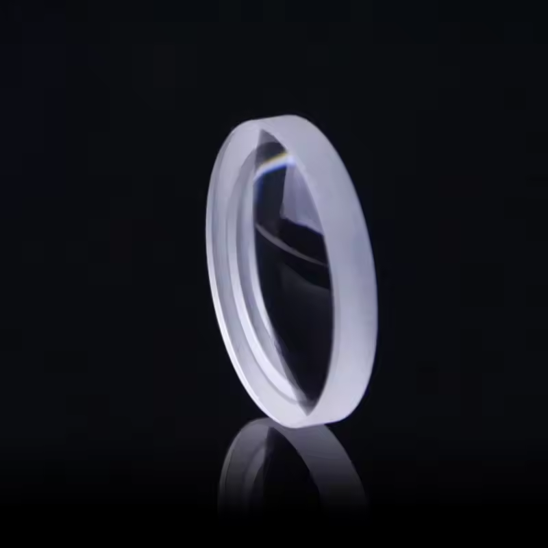 Custom stepped N-BK7 optical lens for visible laser alignment system, Felix Glass