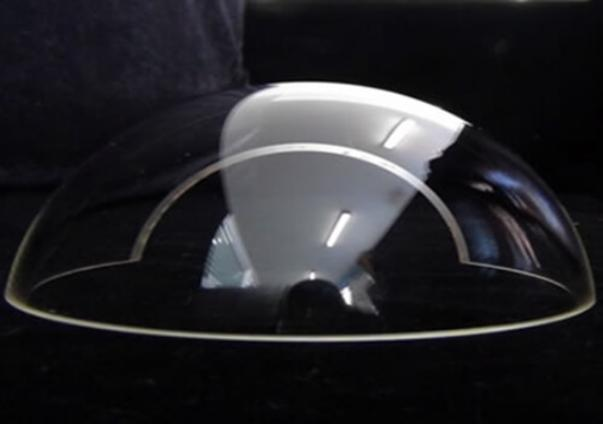 Ogival sapphire IR fairing, conformal sapphire infrared dome for missile seeker, custom aerodynamic sapphire optical fairing from Felix Glass