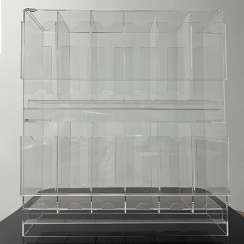 6 Slot Acrylic Booster Pack Display Case Trading Game YuGiOh Pokemon TCG Card Acrylic Booster Pack Dispenser Box
