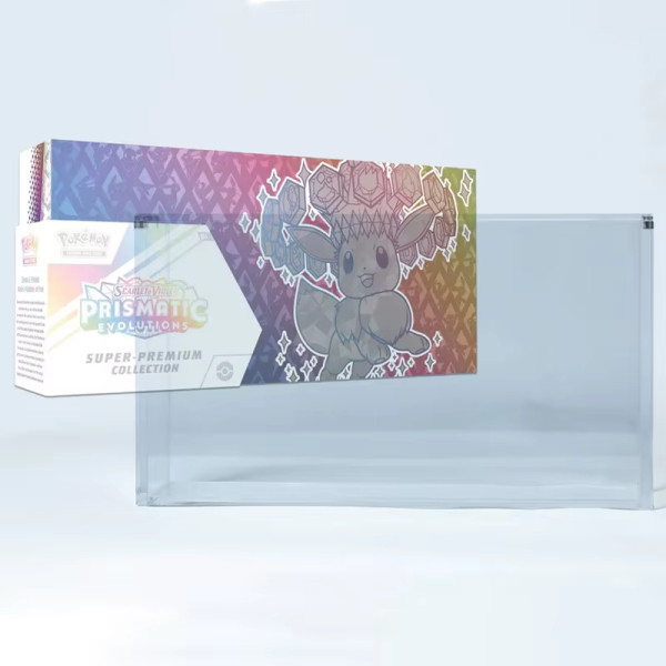 Acrylic Display Case For Pokémon Prismatic Evolutions Super-Premium Collection (SPC)