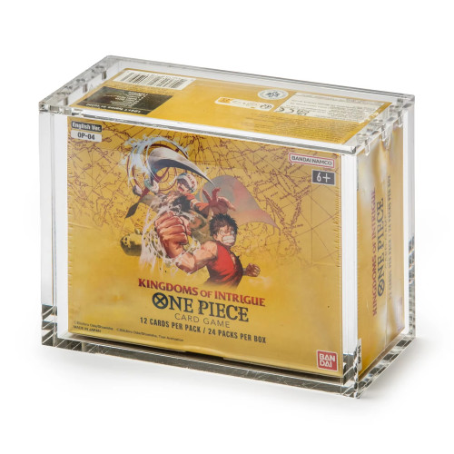 Acrylic Display Case For One Piece 04-07 Booster Box (white Bottom)