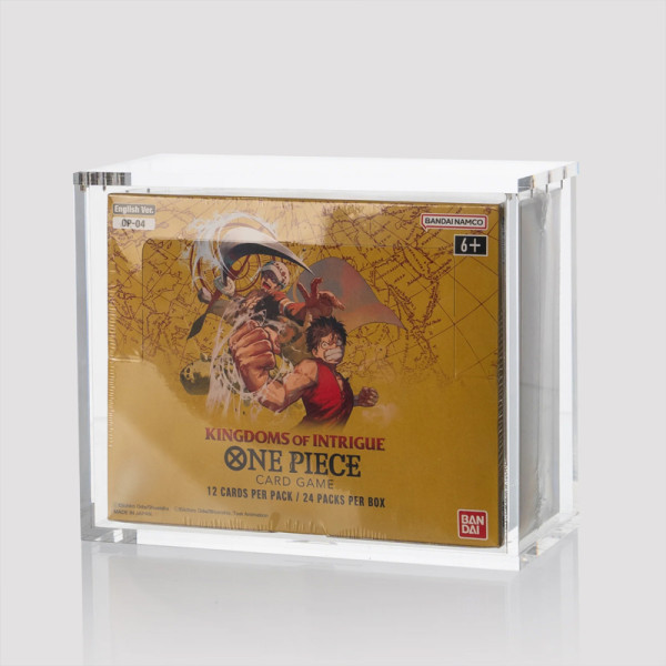 Acrylic Display Case For One Piece 04-07 Booster Box (white Bottom)
