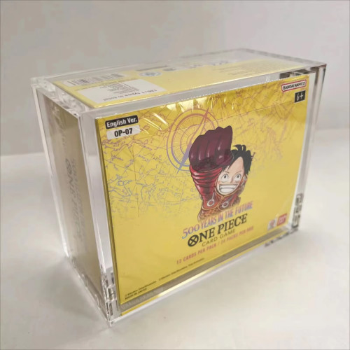 Acrylic Display Case For One Piece 04-07 Booster Box (white Bottom)