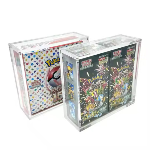 Acrylic Display Case For Standard Japanese booster pack box or 2 High Class Japanese booster pack box Deluxe Case