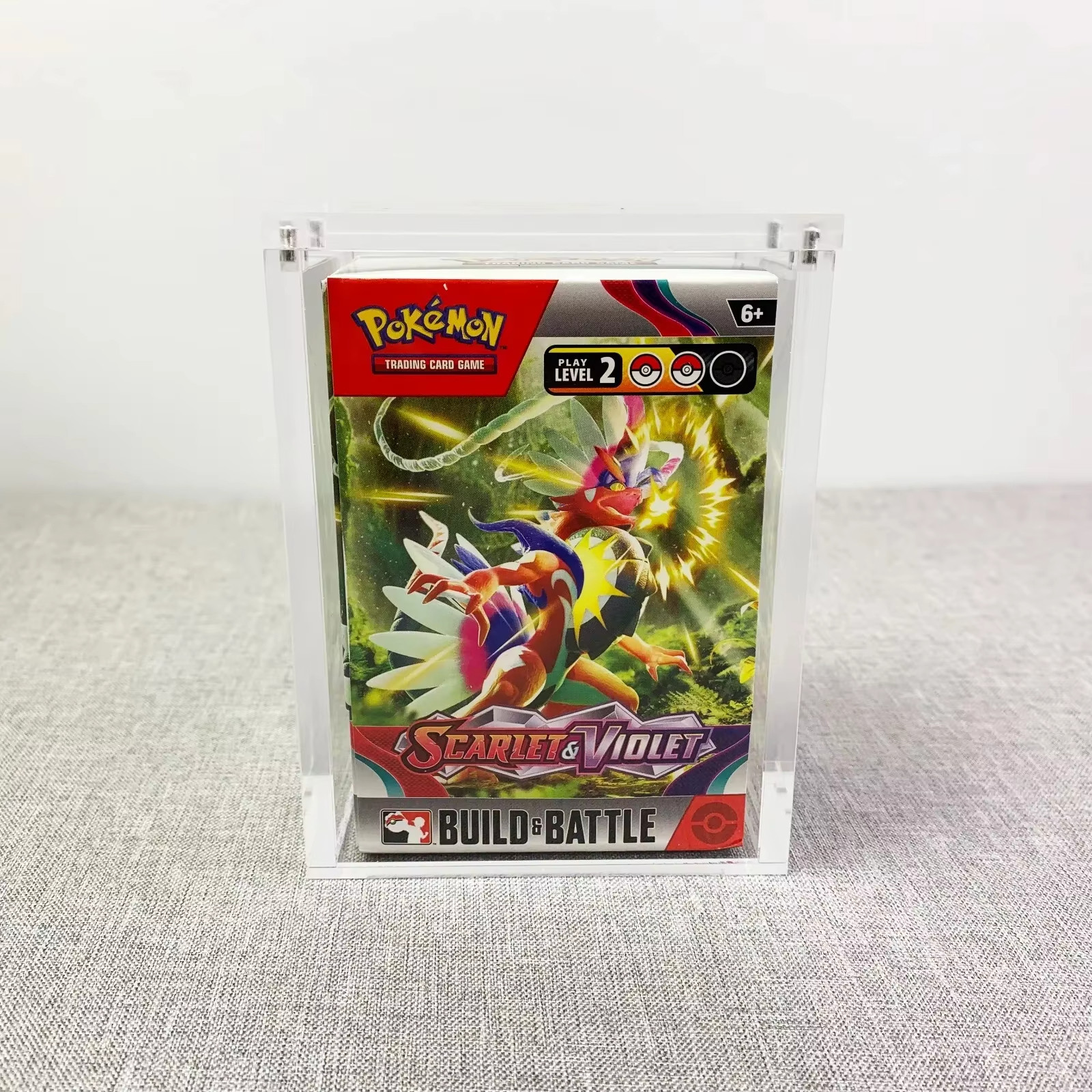 booster bundle acrylic case with magnetic snap closure for standard trading card packs
