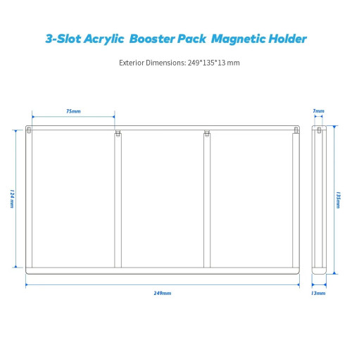 ScrewDonw  Acrylic Display Case For Tcg Booster Packs (3 Slots)