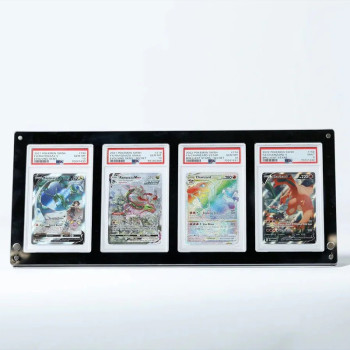 Screw-down Acrylic Display Case for 4 Graded Cards - TCG Shop Supplies