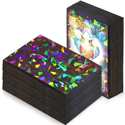 Holographic Laser Sport Trading Card Sleeves Matte Kpop Card Protector Sleeves