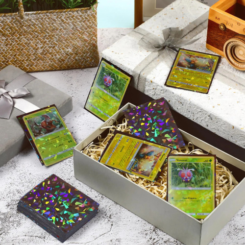 Holographic Laser Sport Trading Card Sleeves Matte Kpop Card Protector Sleeves