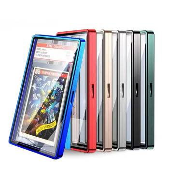 Metal Protective Magnetic Graded Card Display Case Bgs Tcg Sport Poke Mon Grading Bumper Guard SlabMags for Graded Cards
