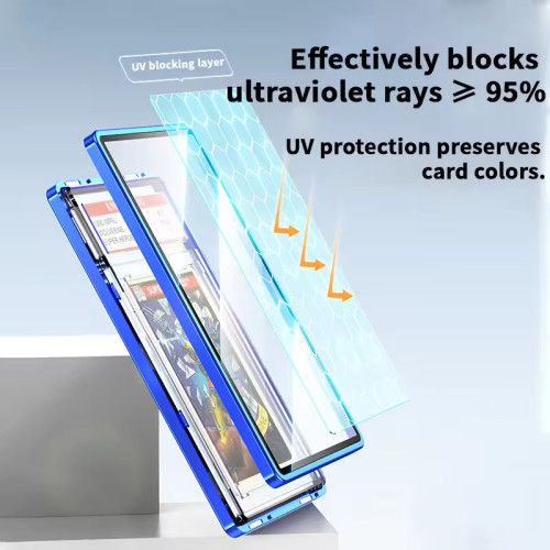 Metal Protective Magnetic Graded Card Display Case Bgs Tcg Sport Poke Mon Grading Bumper Guard SlabMags for Graded Cards