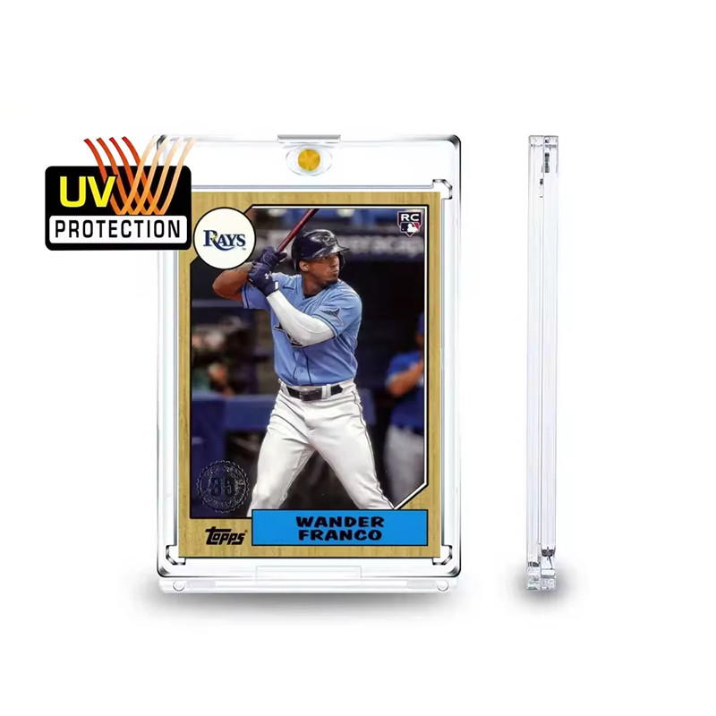 100% Uv Protection Baseball Card Case Tcg Trading Sports Pokemon 35pt One Touch Magnetic Card Holders