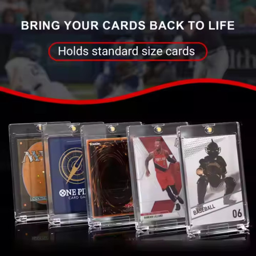 100% Uv Protection Baseball Card Case Tcg Trading Sports Pokemon 35pt One Touch Magnetic Card Holders