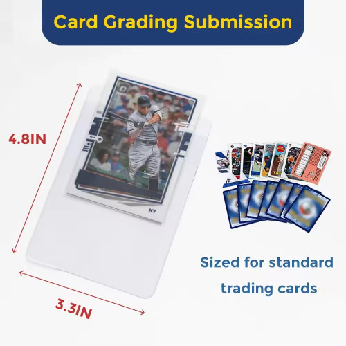 High Quality Clear Semi Rigid Card Holder for Graded Card Submission Trading Basketball Sports Protector Card Sleeve Saver
