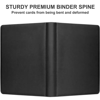 Portable Removable Baseball Game Trading PU Leather Photo Albums Card Binder Holds Protectors 9 Pocket Trading Card Binder