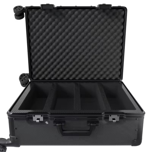 Graded Card Storage Box, 105+ 4 Row Sports Card Case with Portable Handle, Password Lock, No Flake EVA+ Foam, for FGS BGS & SGC