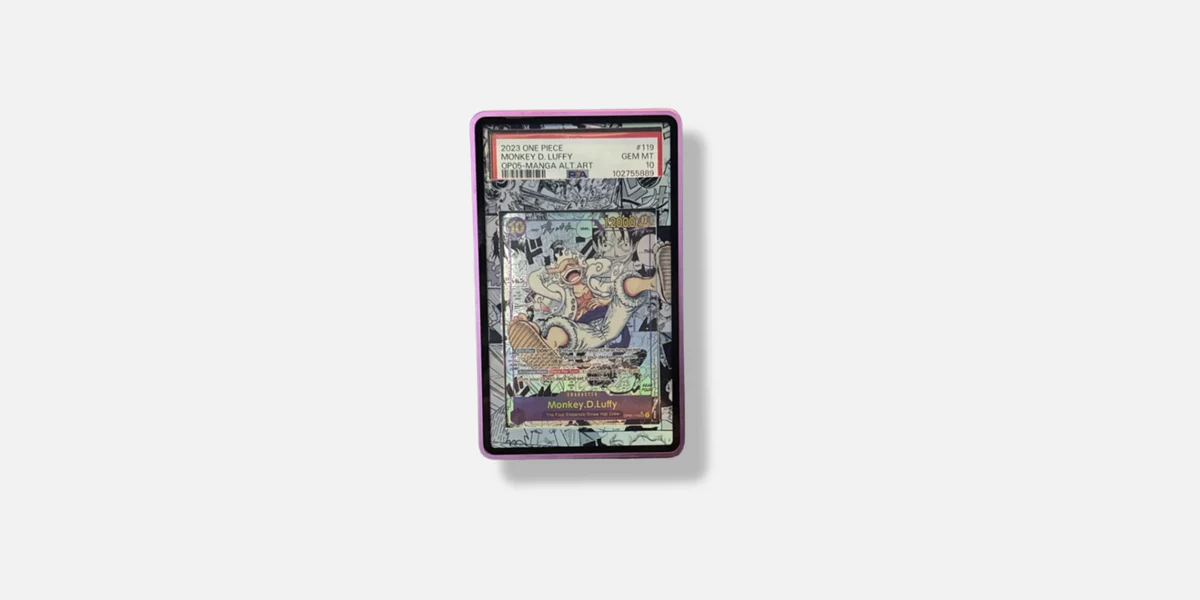 Usopp Manga Rare card in a Guard TCG binder