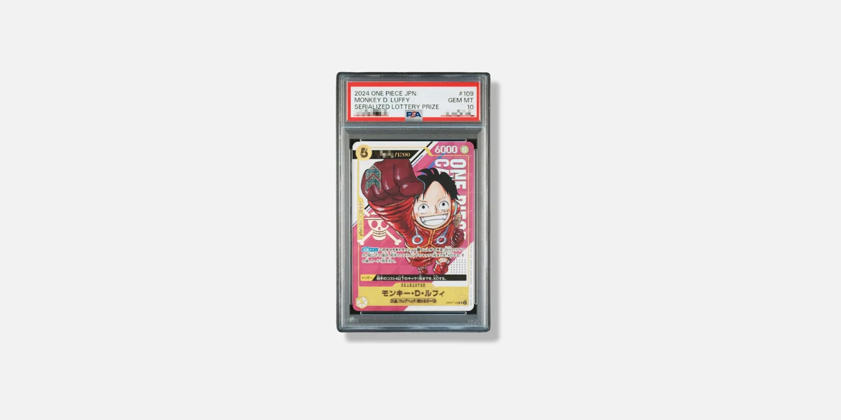 Sanji Manga Rare card in a Guard TCG binder