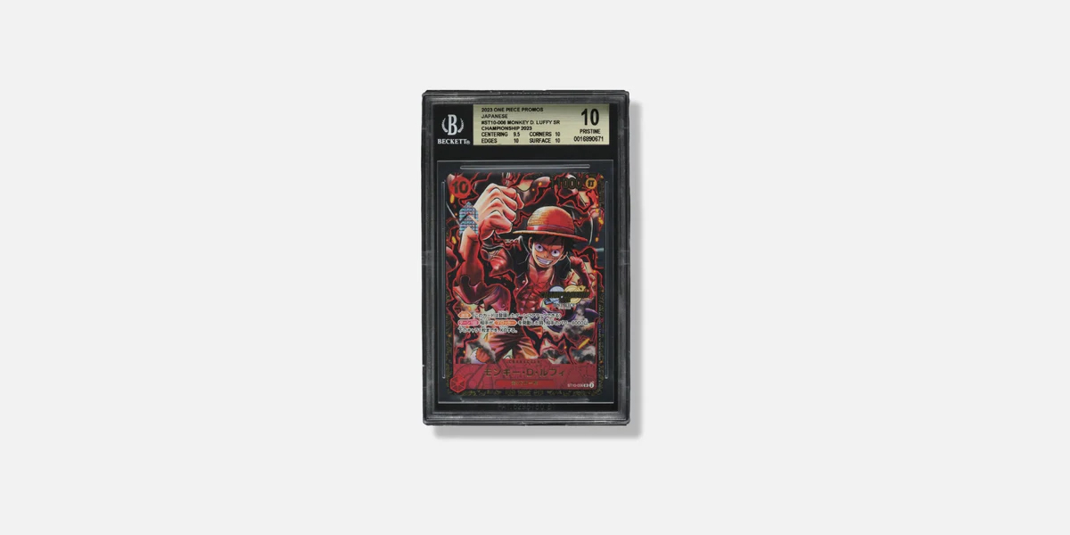 Roronoa Zoro Treasure Cup card in a Guard TCG binder