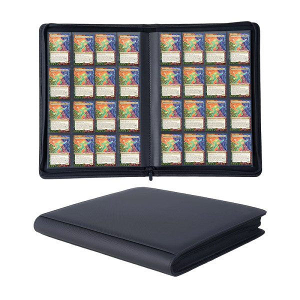 Baseball Game Trading Collector Leather Photo Albums Card Binder Holds Protectors 16 Pocket Trading Card Binder