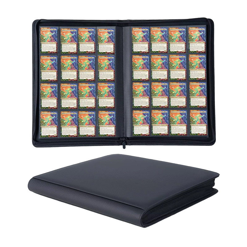 Baseball Game Trading Collector Leather Photo Albums Card Binder Holds Protectors 16 Pocket Trading Card Binder